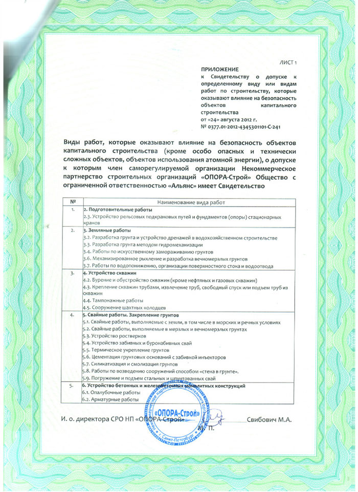 Допуски СРО на строительство