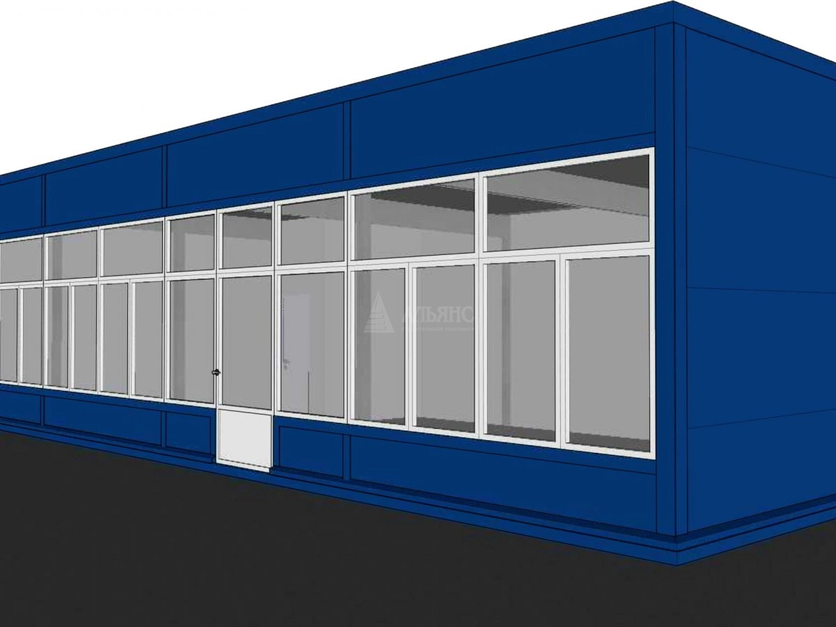 3D визуализация Проект павильона из сэндвич-панелей - фото 7