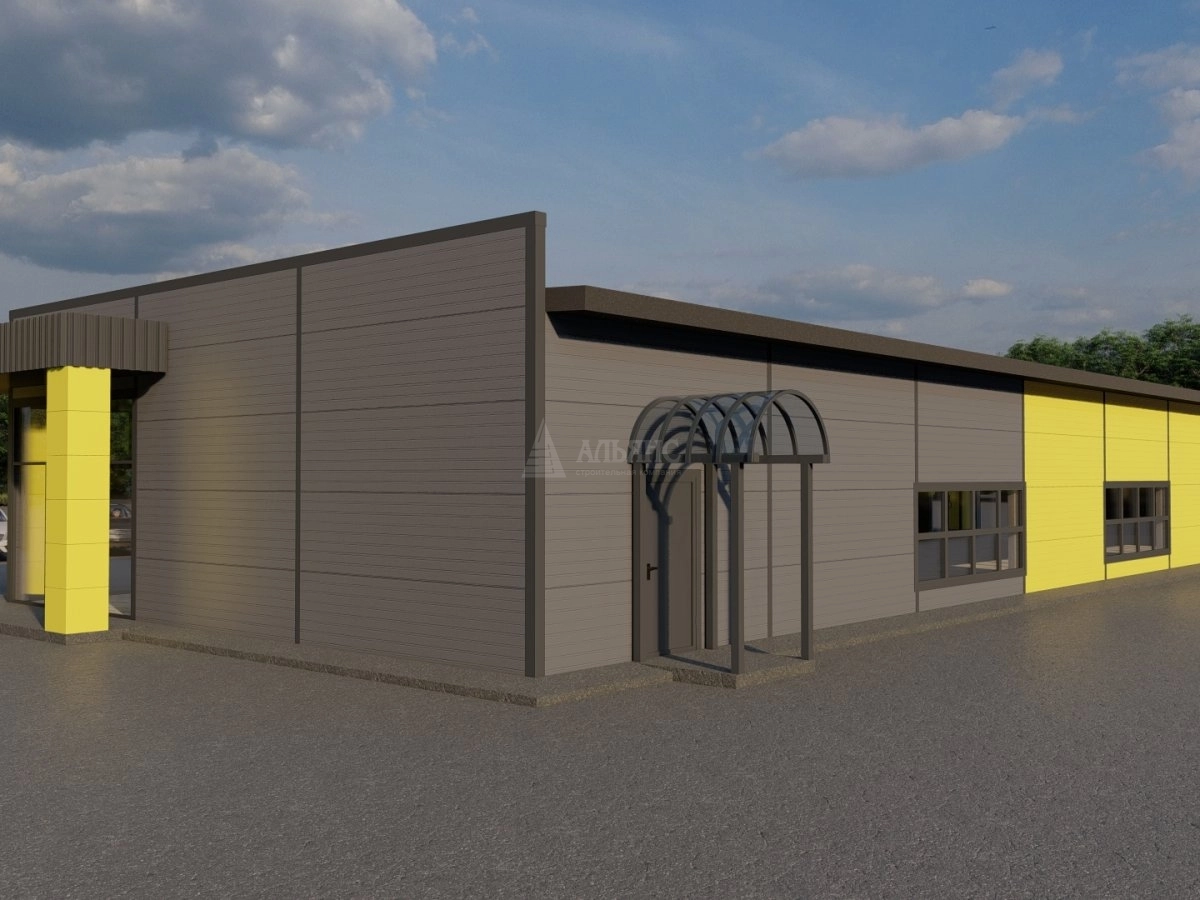 3D визуализация Магазин из сэндвич-панелей - фото 13