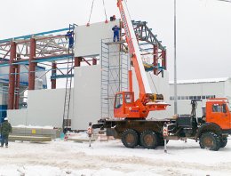 Новоприводинская компрессорная станция ОАО «Газпром» из сэндвич-панелей, построенная компанией Альянс - Новоприводинская компрессорная станция ОАО «Газпром», с.Приводино, Архангельская область