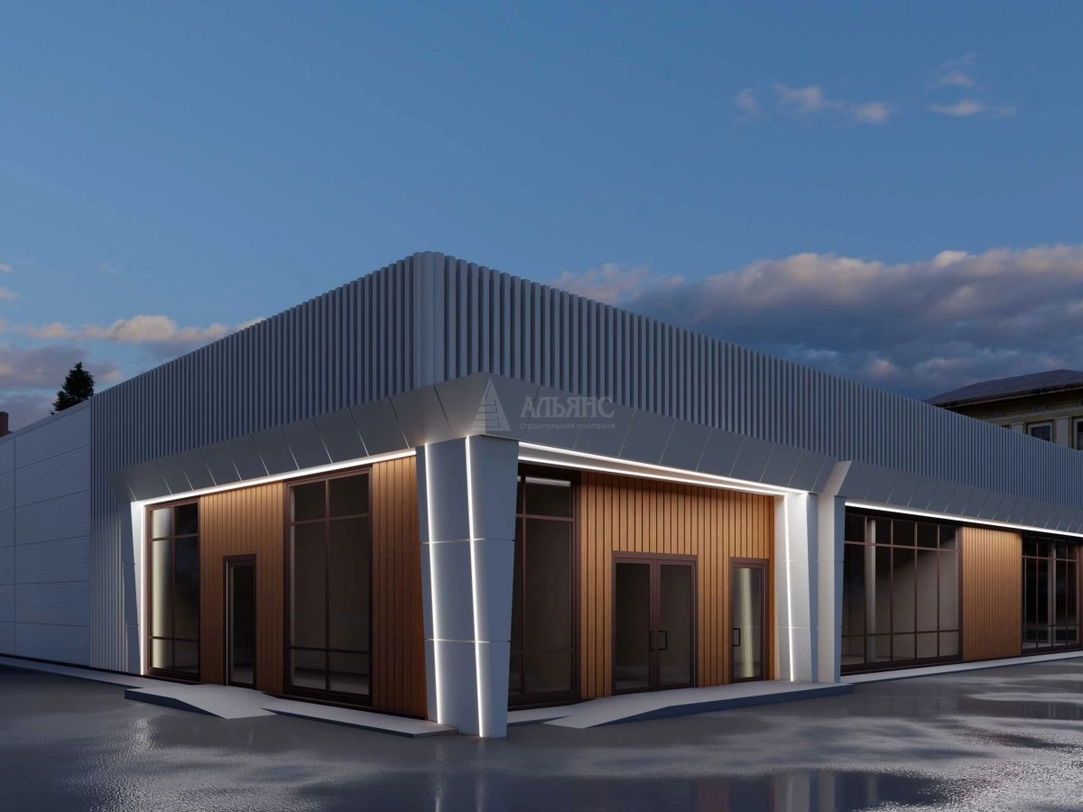 3D визуализация торгово-развлекательный центр из сэндвич панелей - фото 6